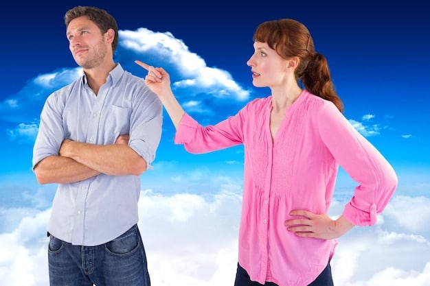 A split image showing two individuals with opposing viewpoints arguing, with symbolic storm clouds gathering above them, representing the escalation of conflict through divisive narratives.