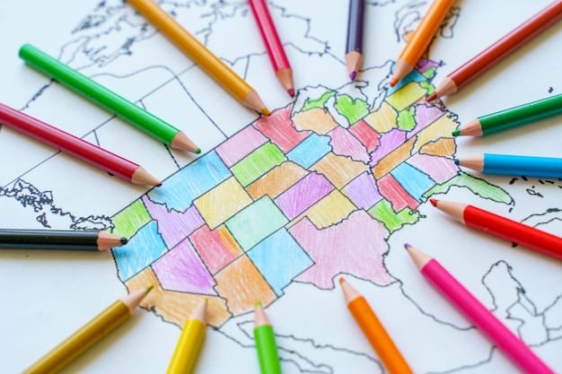 A map of the US showing voter turnout rates by state, color-coded to indicate the level of engagement within each state.