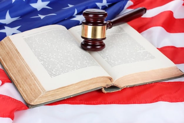 A gavel resting on a copy of the United States Constitution, symbolizing judicial review and the interpretation of constitutional rights.