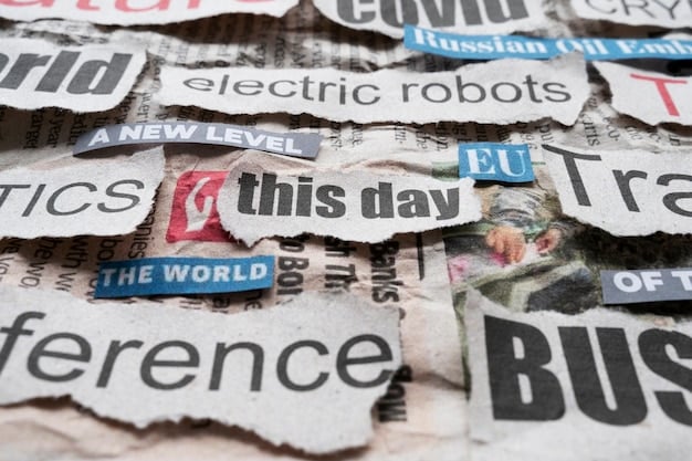 A collage of newspaper headlines from various sources (CNN, Fox News, The New York Times, Breitbart) all covering the same political event but with drastically different headlines and imagery.