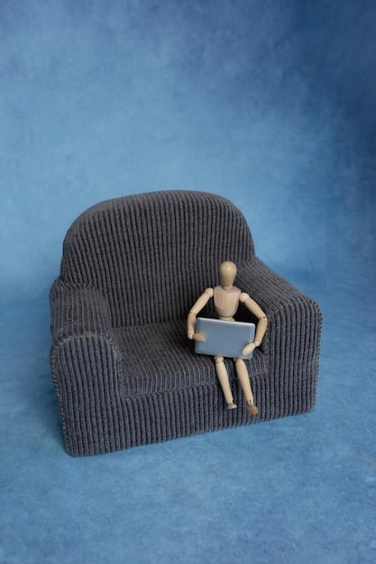 A conceptual image of a person sitting at home, contemplating whether to work or rely solely on UBI, symbolizing the debate about work disincentives.