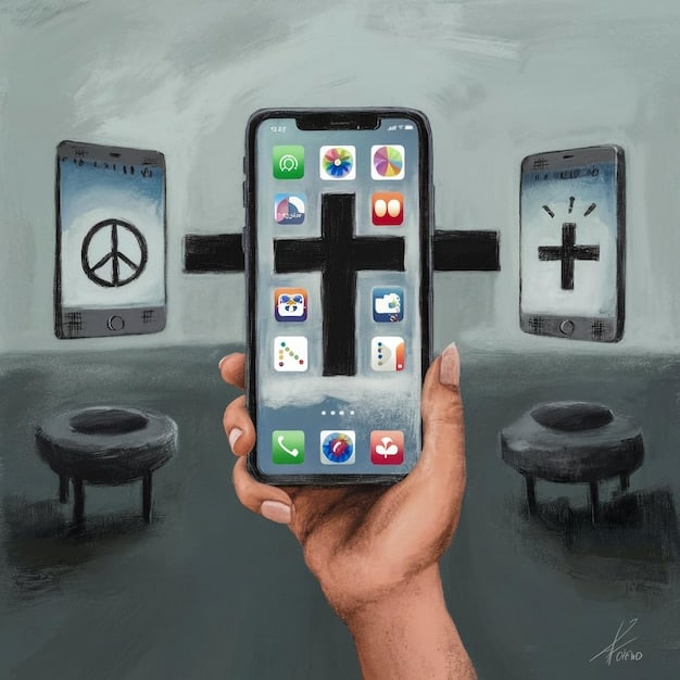 A depiction of numerous digital hands reaching out to grab at a smartphone displaying a sensationalist news headline, illustrating the rapid spread of misinformation.