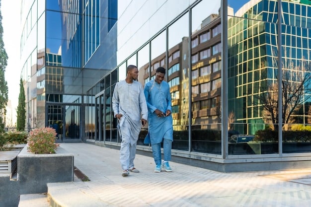 A modern hospital exterior with diverse patients walking in and out, representing improved access to healthcare services due to updated federal budget policies.