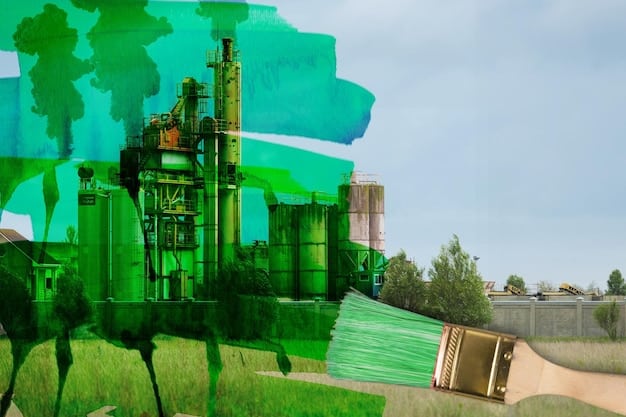 A split image showing a heavily polluted industrial area on one side and a clean, green park on the other, symbolizing the potential impact of the Clean Air Act amendments.