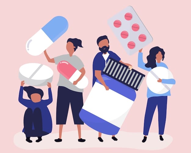 A family smiling and holding prescription medications, conveying a sense of relief and affordability due to the new regulations.