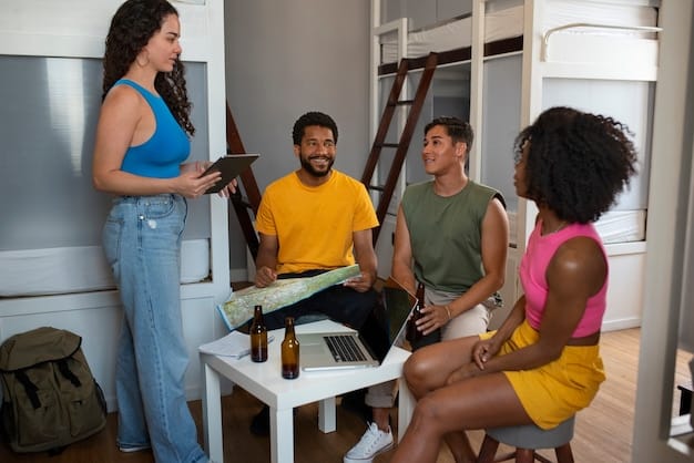 A group of diverse community members actively participating in a focus group, discussing potential workshop topics and skills they'd like to learn or share. The setting is a community center, with a facilitator guiding the discussion and participants engaged in a collaborative brainstorming session.