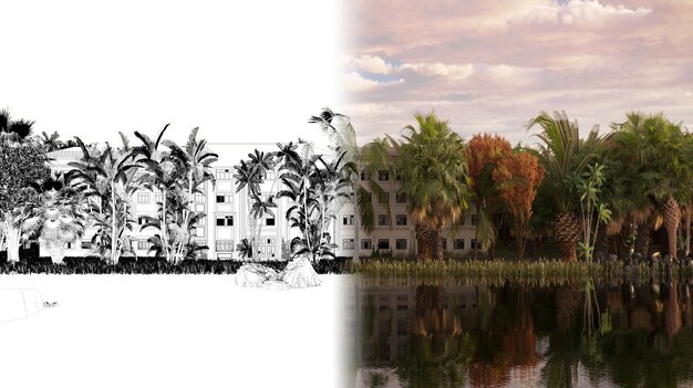 A split image showing two contrasting scenes: on one side, a well-funded school with modern facilities; on the other side, a crowded prison cell. The image highlights the disparity in resource allocation between education and incarceration.