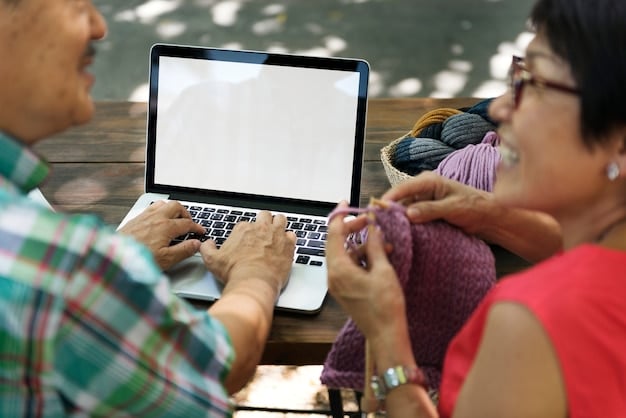A person using a laptop at a community event. The laptop screen displays the website of a community action project, showcasing information about their initiatives and how to get involved. The scene exemplifies Effective Communication: Reaching Your Target Audience and Raising Awareness for Your Community Action Project through digital channels.