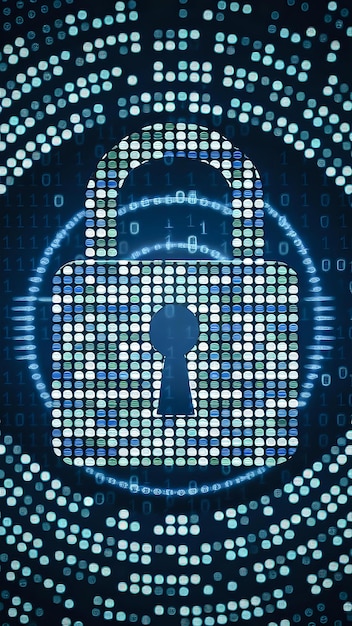 A visual representation of data privacy, showing a lock symbol overlaid on a network of data points, emphasizing the importance of securing sensitive health information in data-driven public health initiatives.