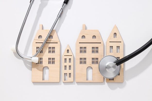 A photo of affordable housing units, illustrating the importance of stable housing in addressing social determinants of health.