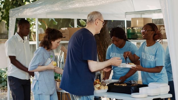 A diverse group of healthcare workers participating in a community health fair, interacting with community members. The image showcases the practical application of public health skills and the importance of community engagement in Public Health Workforce Development: Training and Supporting the Next Generation of Healthcare Professionals.
