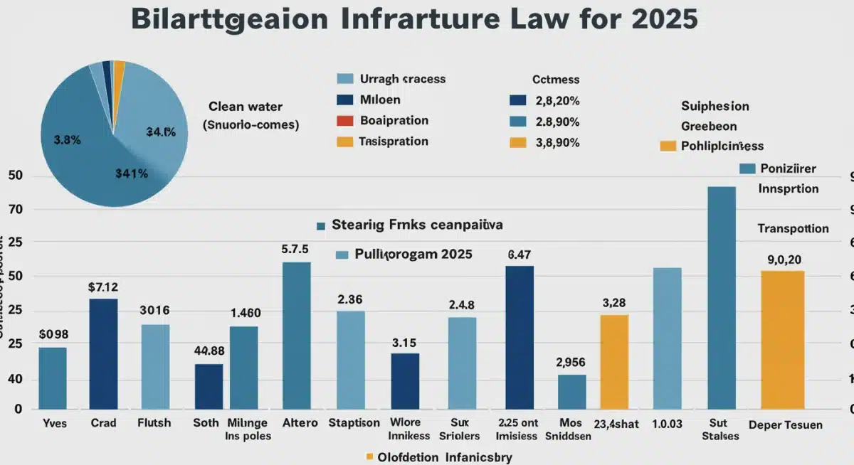 Infographic detailing 2025 Bipartisan Infrastructure Law fund allocation to social programs.