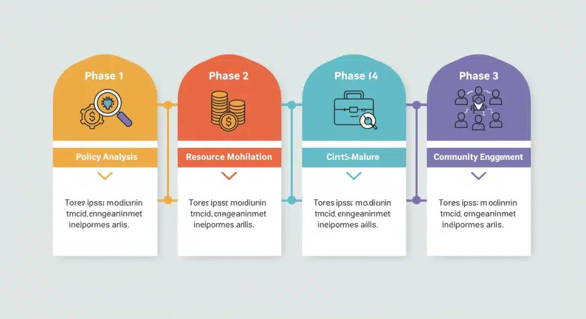 Infographic outlining a 3-month action plan for federal policy integration.