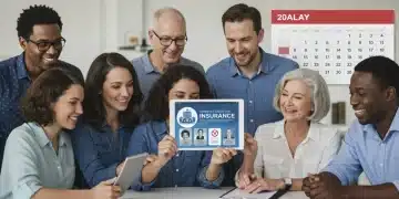 Diverse US citizens reviewing 2025 ACA enrollment details and new subsidy information on a tablet.