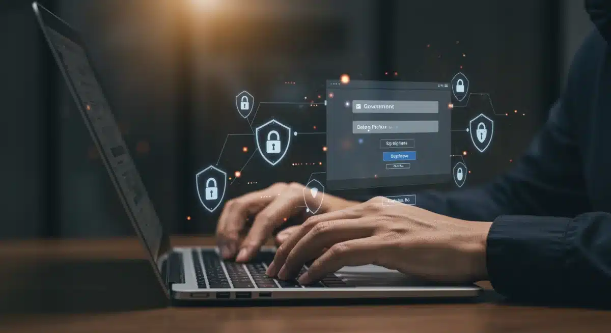 Citizen accessing secure government online services