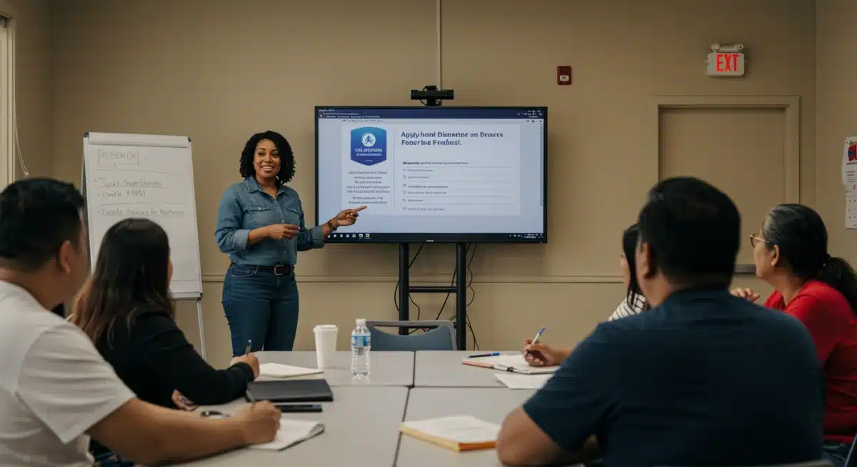 Community workshop on federal disaster aid application