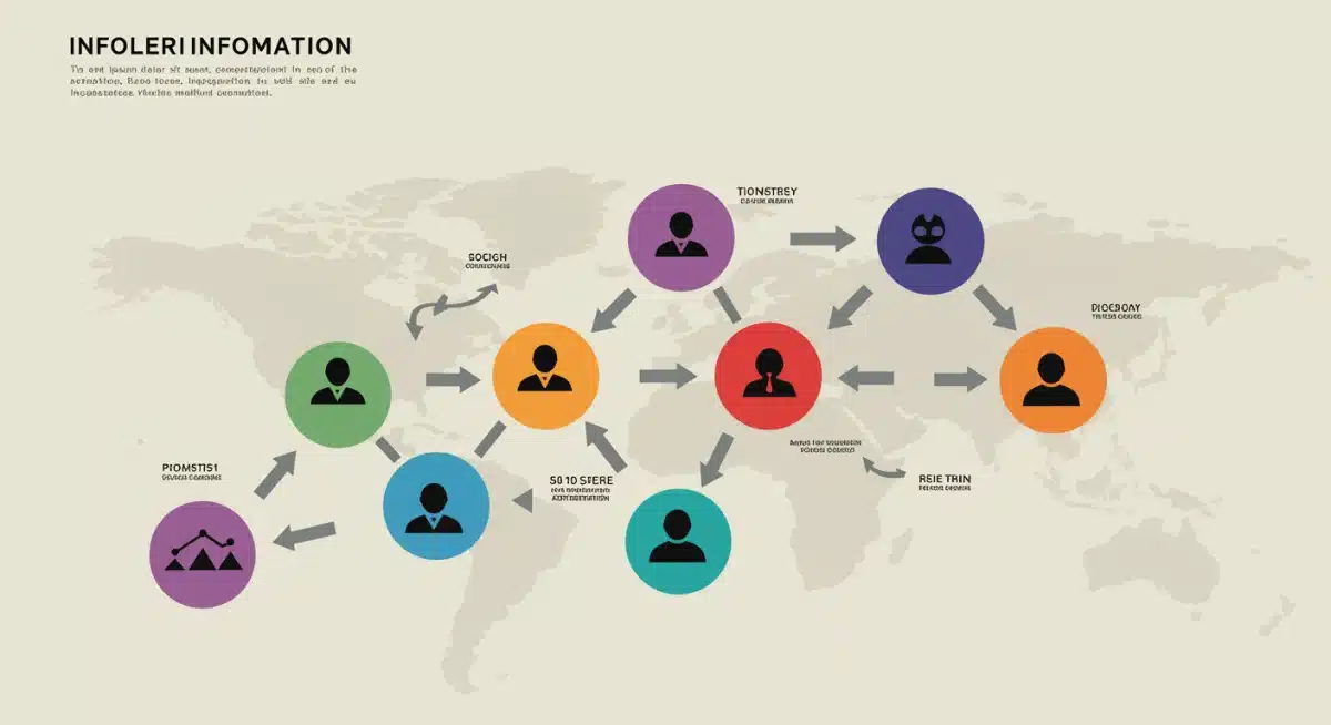 Infographic showing data connecting for social cohesion