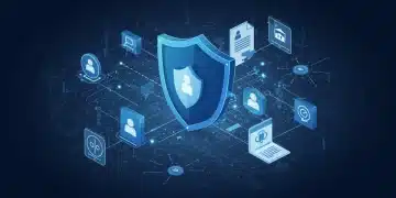 Recent Updates: US Digital Privacy Laws 2025 Shifts Digital shield protecting data flow, representing new US digital privacy laws.