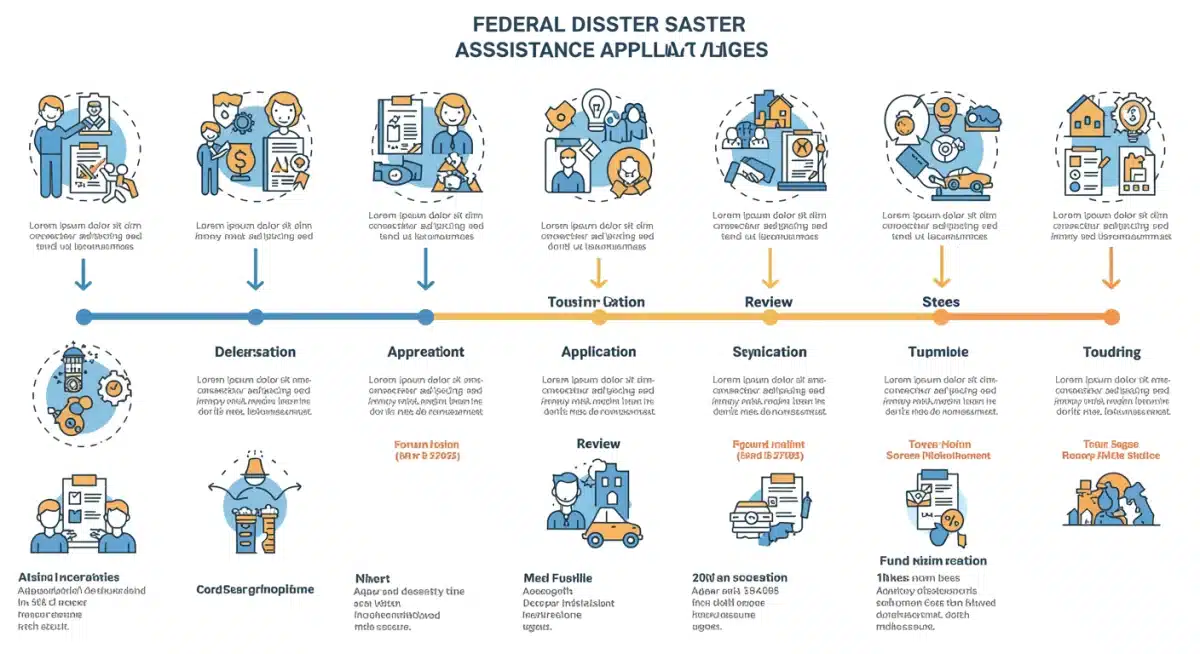 Infographic of federal disaster assistance timeline and deadlines