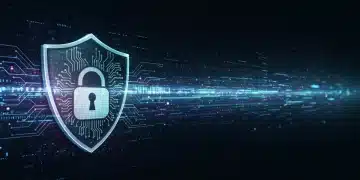 Digital shield representing enhanced cybersecurity in 2025