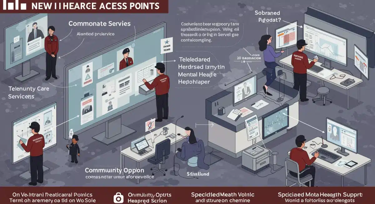 Infographic showing expanded healthcare access points for veterans.