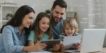 Family reviewing Child Tax Credit documents for 2025 expansion