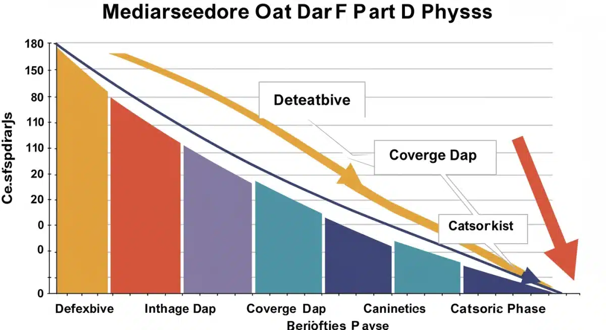 Medicare Part D coverage phases showing reduced out-of-pocket costs