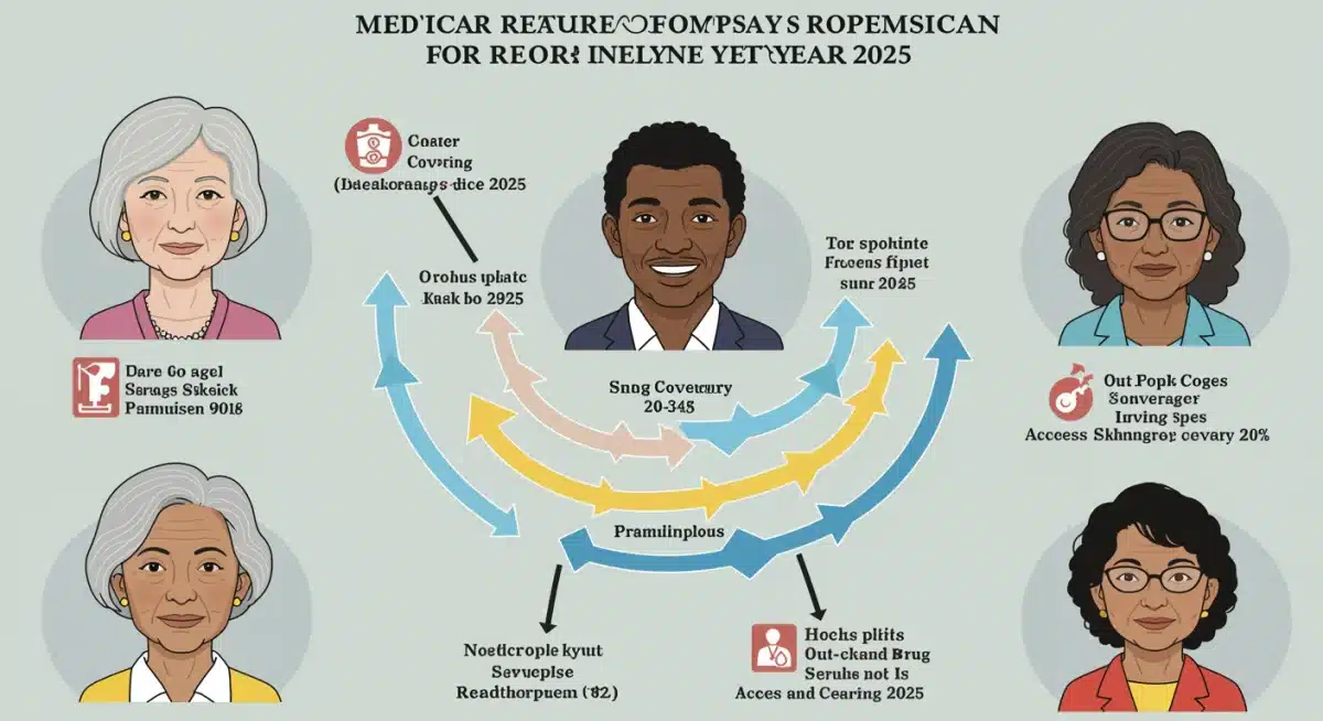 Infographic detailing proposed Medicare reform scenarios for 2025