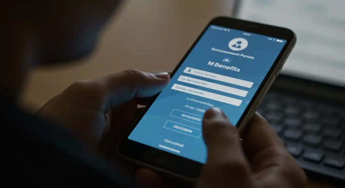 Secure government portal on a smartphone, highlighting ease of access.