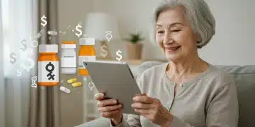2025 Medicare Part D Changes: Save 15% on Prescriptions Smiling senior woman reviewing prescription savings on a tablet