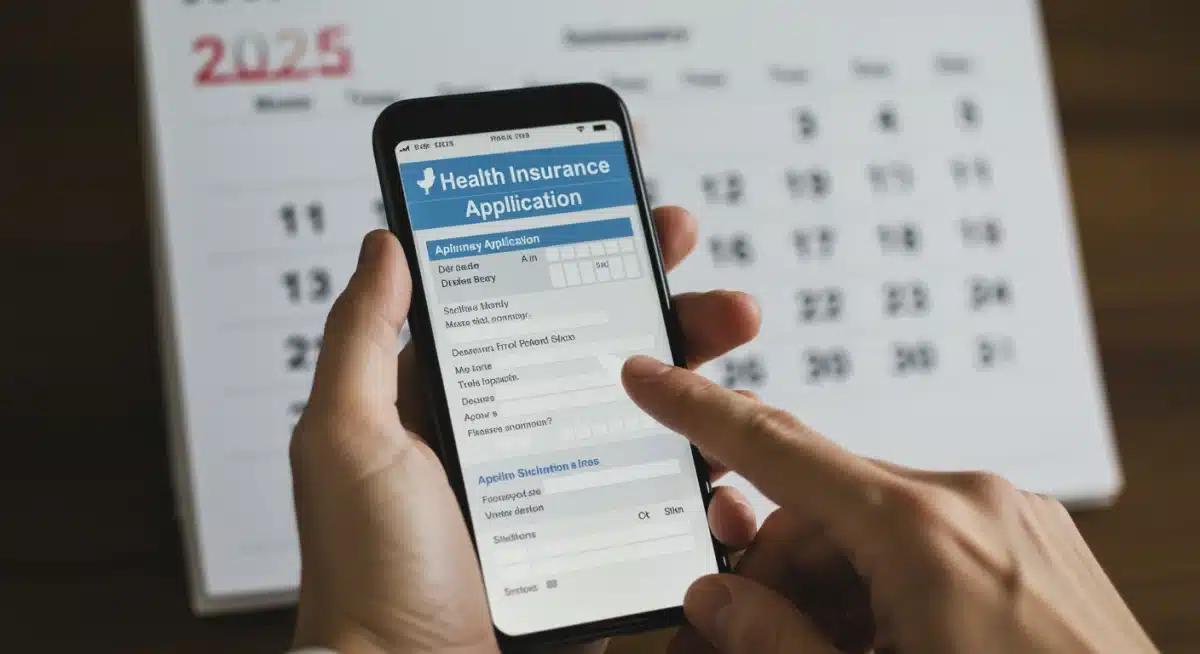 Person applying for health insurance via smartphone during 2025 Special Enrollment