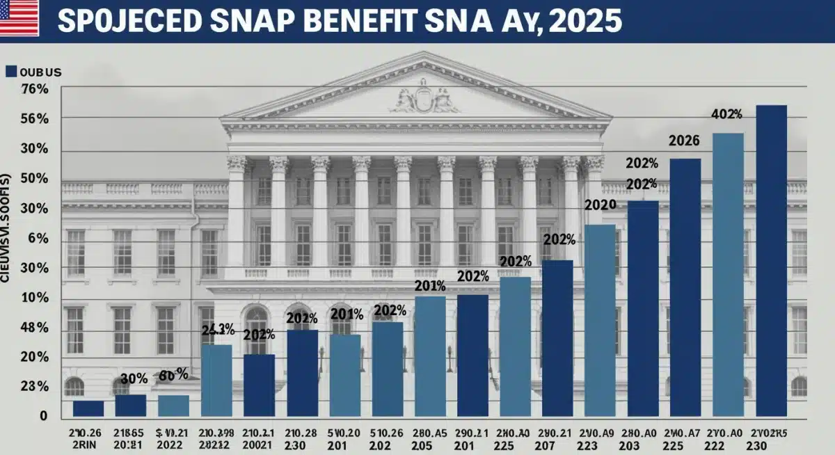 Chart illustrating the projected 15% increase in SNAP benefits for 2025.