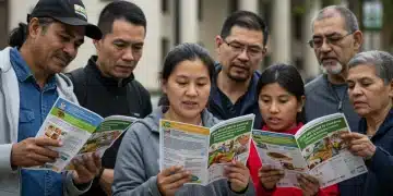 Families and individuals reviewing new SNAP eligibility information for 2025