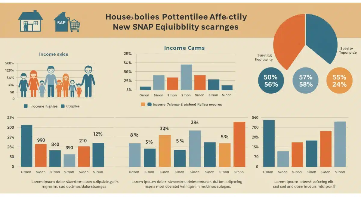 Infographic showing demographics of 1.2 million households affected by SNAP changes