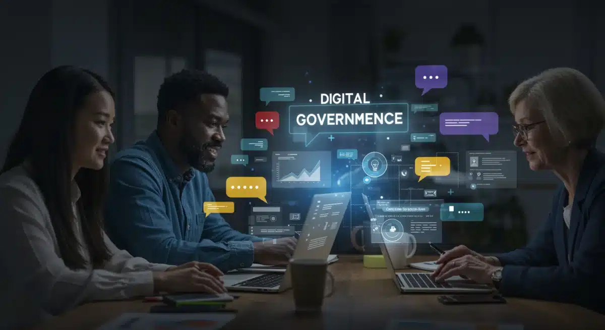 Stakeholders providing feedback on digital governance policy proposals